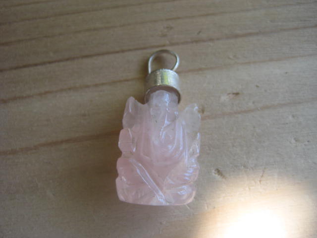 Ganesha Rose Quartz Pendant 4240